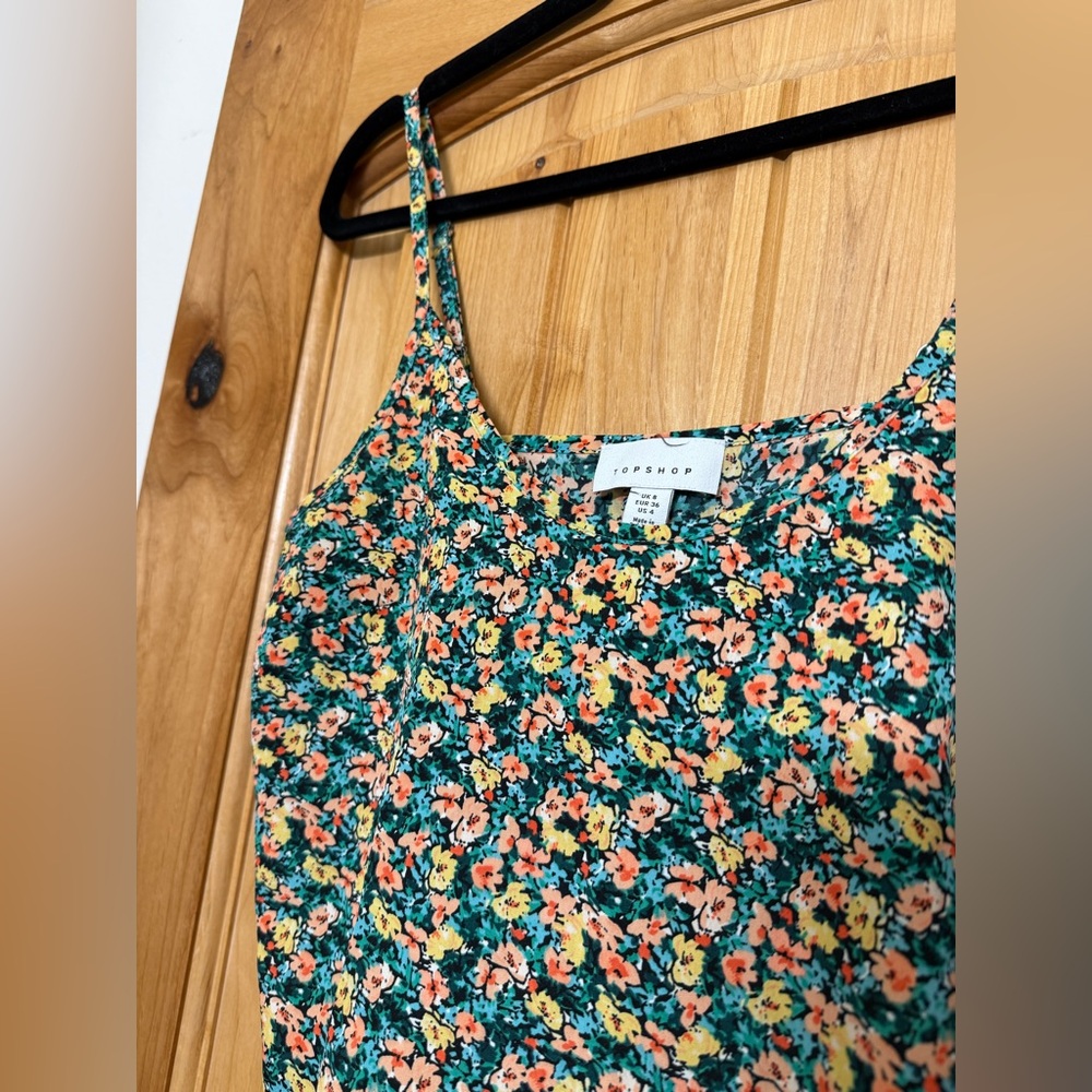 Topshop floral tank top blouse